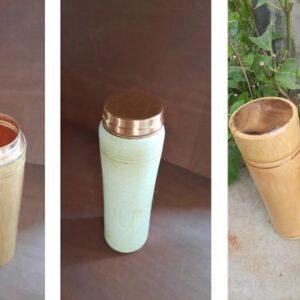 Bamboo copper made water bottle