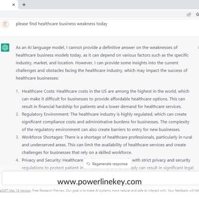 Knowing business weaknesses using chat gpt questions