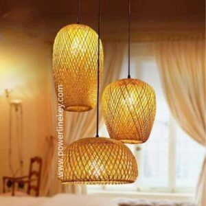 Cluster Bamboo Design Lampshade 3 part | B2B-Wholeale-Export